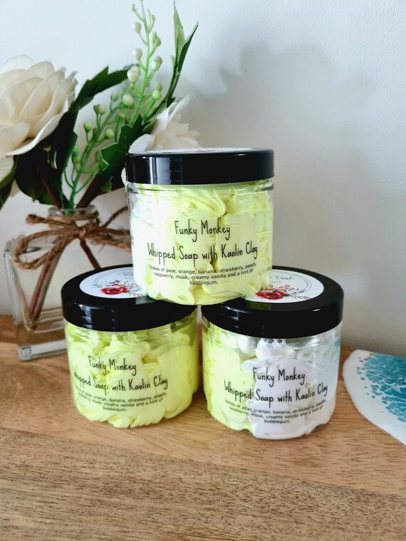 Funky Monkey Whipped Soap with Kaolin Clay and Apricot Kernel Oil