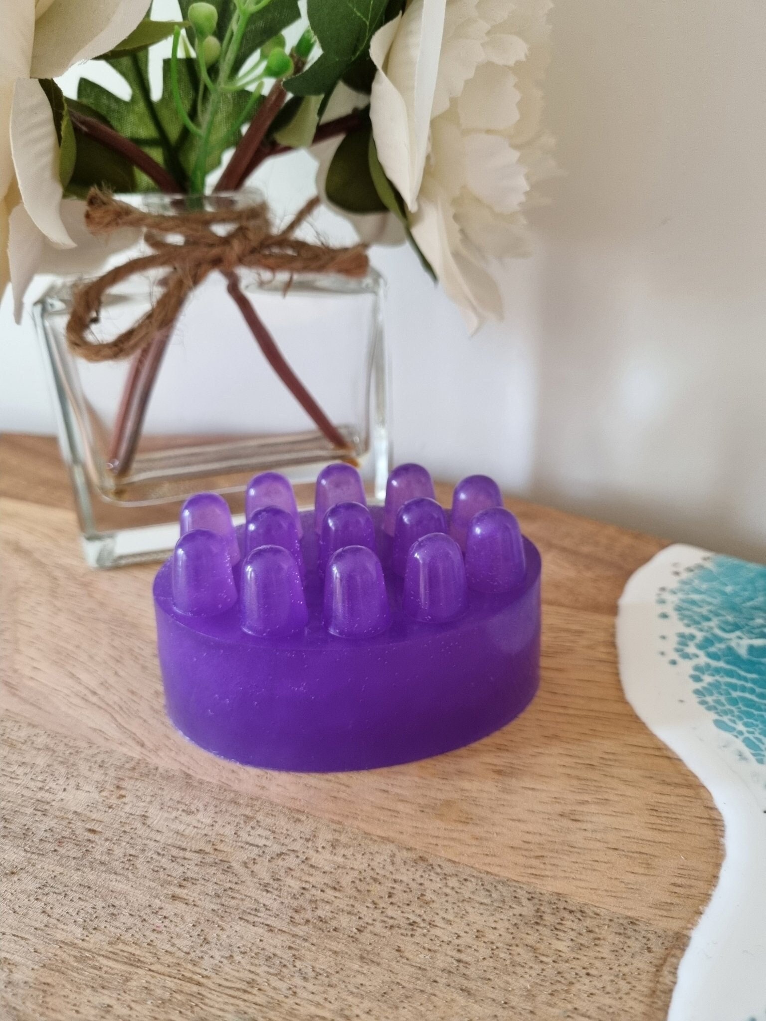 Purple Rain, Scented Massage Soap Bar, Handmade Gifts for Her, Pamper Self Care Gift, Stocking Filler for Daughter, Sister, Mum, Auntie