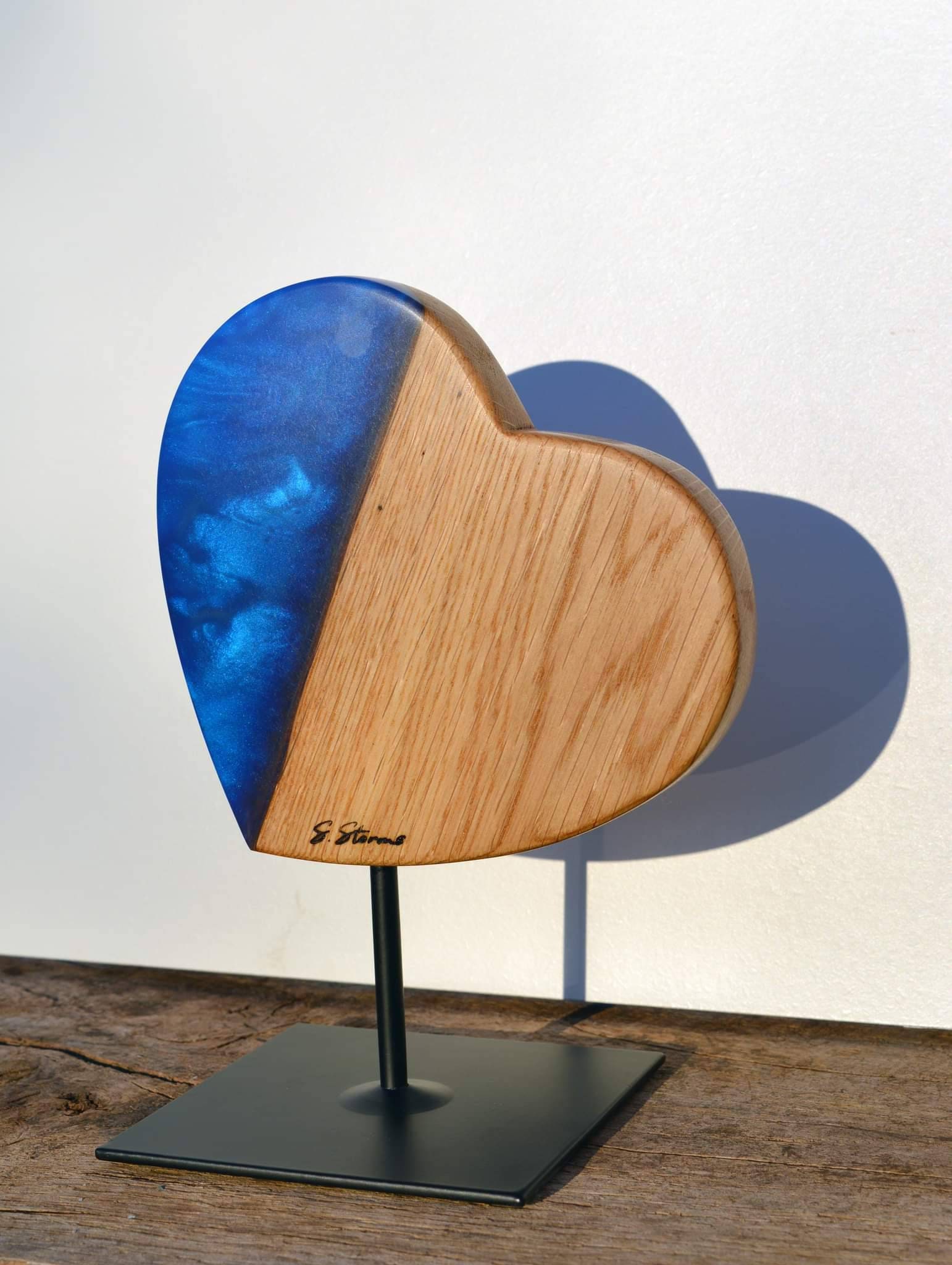 Coeur bois Et Résine