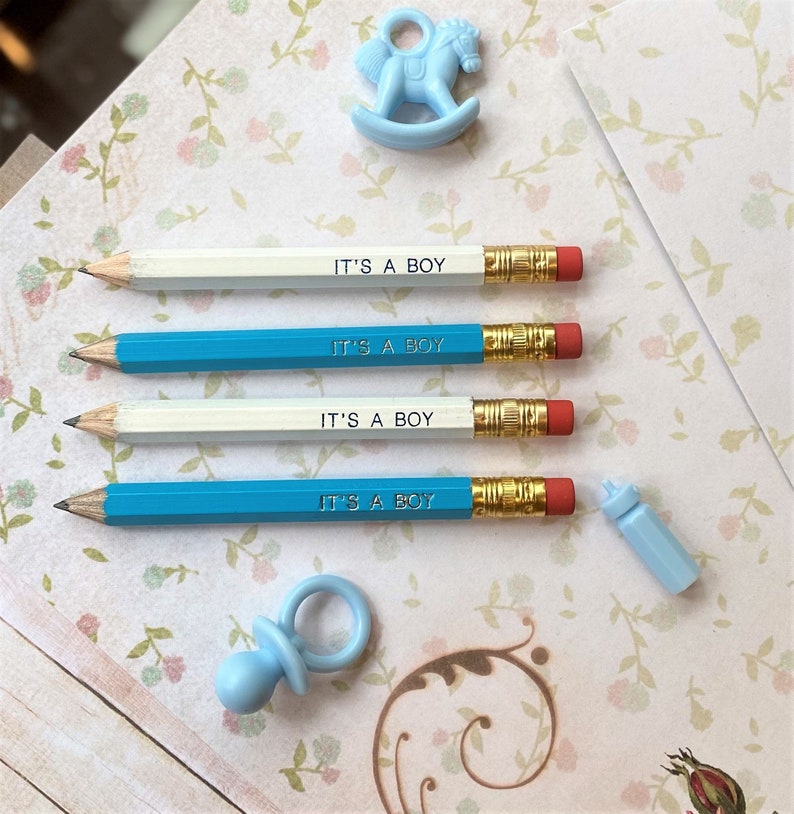 Set of 25 Baby Shower Favors Bridal Shower Favors Mini Golf Pencils Personalized Pencils image 2