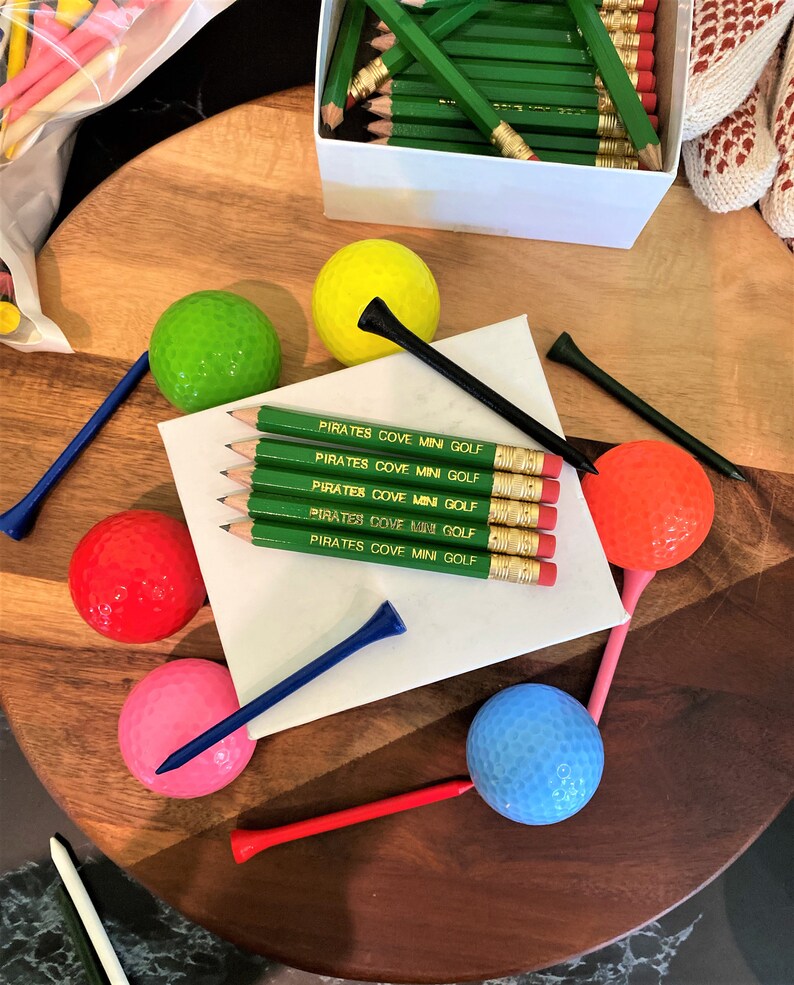 25 Bulk Custom Mini Golf Pencils Custom Golf Events Etsy