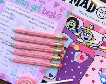 Set of 25 | Party Favors | Personalized Mini Pencils | Bridal Shower Favors | Mini Golf Pencils | Baby Shower Favors