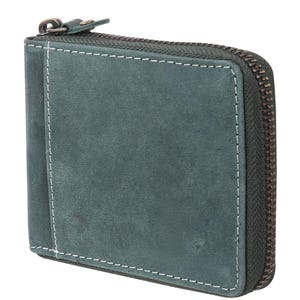 Cartera de cuero genuino para hombre, plegable, RFID, segura y duradera, con capacidad adicional. Regalo para hombre, billetera minimalista/tarjetero artesanal.