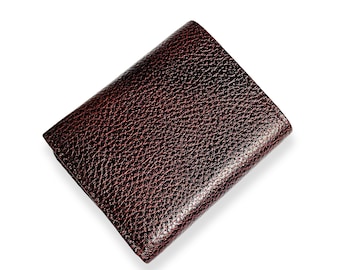 Genuine Leather Wallet | Men's Bi-Fold Wallet | Cash Holder | Handcrafted Minimalist wallet |  RFID Wallet | Dark Brown Slim Leather Wallet