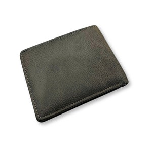 Cartera de cuero genuino / Cartera plegable para hombre / Tarjetero / Cartera minimalista artesanal / Cartera RFID / Cartera fina de cuero