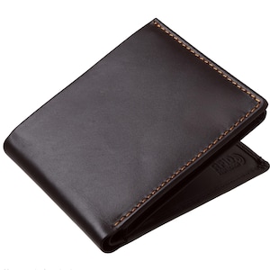 Cartera de cuero genuino de primera calidad / Cartera plegable de cuero hecha a mano para hombres / Tarjetero / Tarjetero para regalo