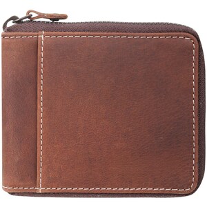 Cartera RFID plegable de cuero genuino de primera calidad, segura y duradera, con capacidad adicional, regalo para hombres, billetera minimalista/tarjetero artesanal.