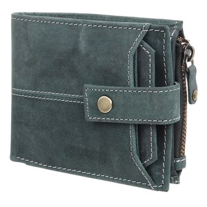 Portafoglio bifold in pelle da uomo con protezione RFID, sicuro e durevole, con capacità extra, regalo per uomo, portafoglio minimalista/porta contanti fatto a mano