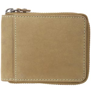 Cartera de cuero genuino plegable RFID, segura y duradera, con capacidad adicional, regalo para hombres, billetera minimalista/tarjetero artesanal.
