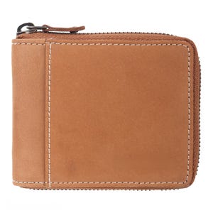 Cartera de cuero genuino plegable RFID, segura y duradera, con capacidad adicional, regalo para hombres, billetera minimalista/tarjetero artesanal.
