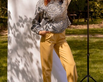 Larghi pantaloni di seta | Etsy Italia