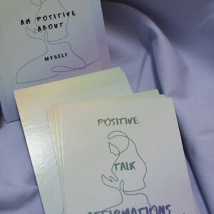 Cartões de afirmação positiva para ajudar a falar positivo consigo mesmo. Para todas as idades