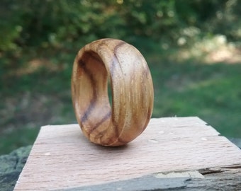 Zebra Wood Ring - U.S. Size 8 - Hard wood Ring - Wooden - Jewelry - Organic - Mens Jewelry - Womens Jewelry - 5 Year Anniversary