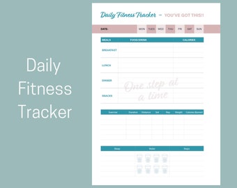 Täglicher Fitness Tracker zum Ausdrucken