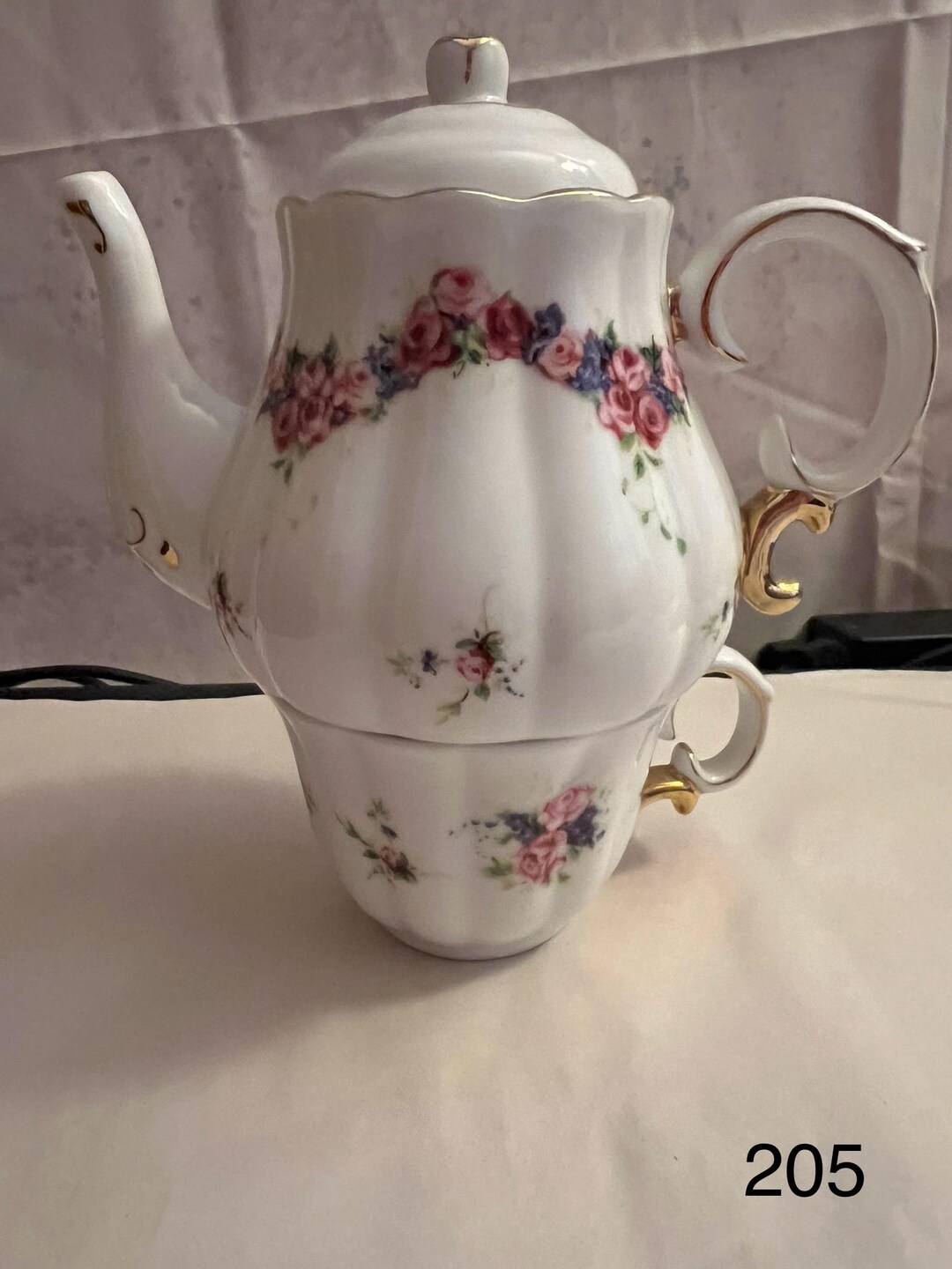 Tea For One Roses Rose Porcelain Tea for One - Etsy