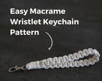 Macrame Keychain Wristlet Pattern: Easy DIY Tutorial (PDF Download)