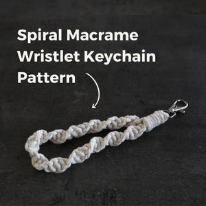 Macrame Keychain Pattern PDF | Wristlet Keychain DIY | Instant Download | Easy Macrame Tutorial for Beginners | How to Macrame 