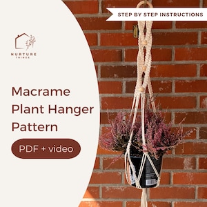 Macrame Plant Hanger Pattern / Macrame tutorial / Step by Step DIY Instructions, Digital Download, Macrame Plant Hanging Pattern