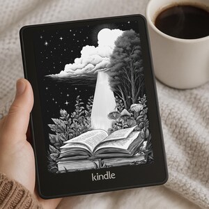 Foresta Magica - Schermata di blocco Kindle, Sfondo salvaschermo personalizzato per Kindle Paperwhite, Basic, Oasis, Screensaver digitale scaricabile