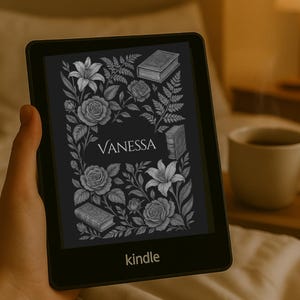 Personalized Kindle Lock Screen: Custom Name Wallpaper (Digital Download .epub File)