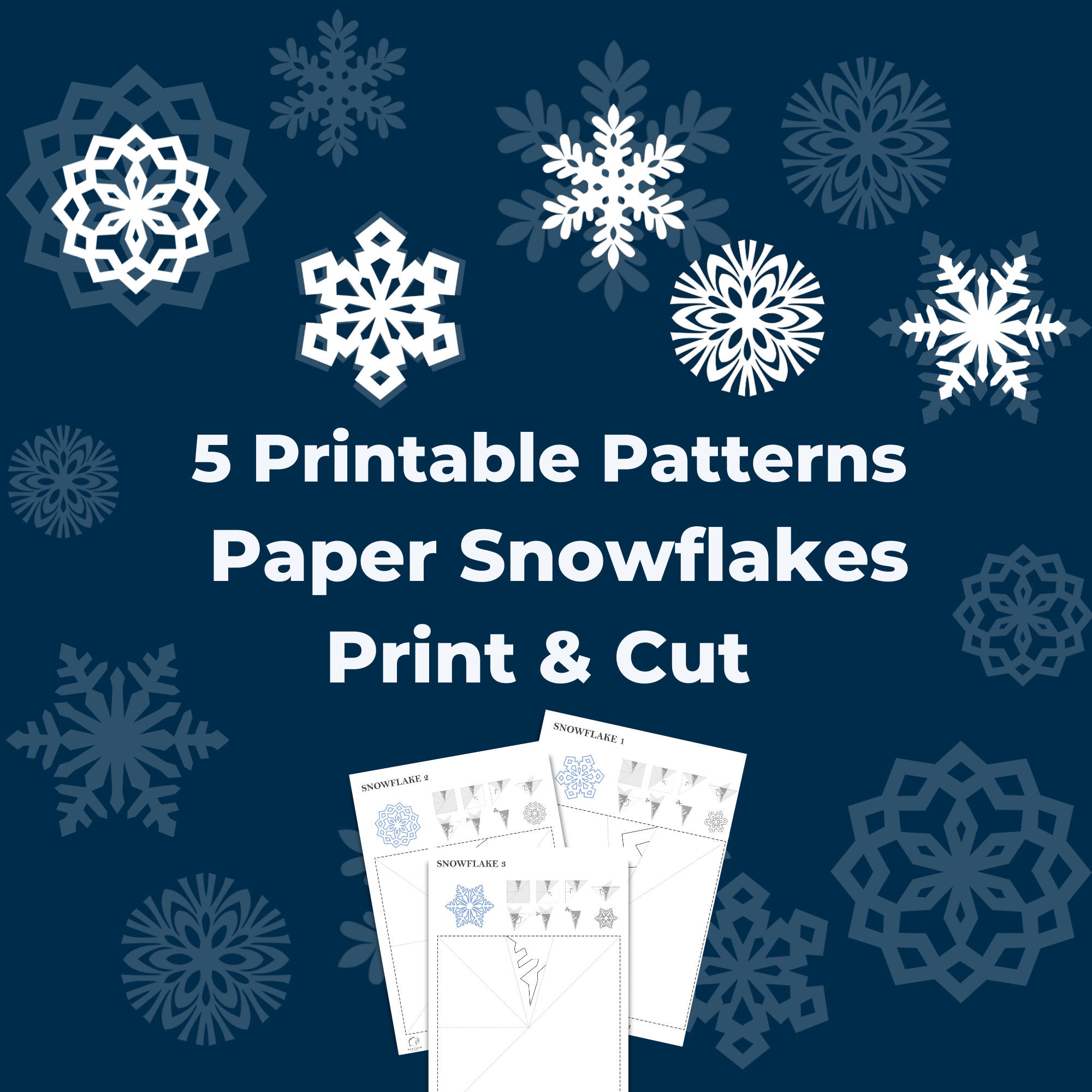 150 Paper Snowflake Templates (Free PDF Printables)