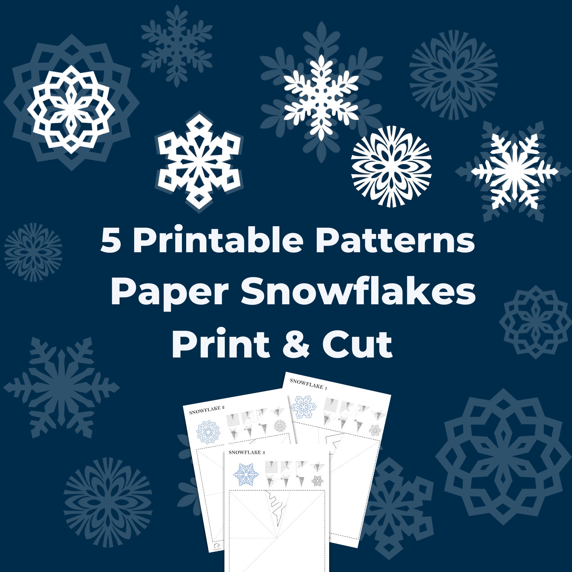 TECH P Snowflake Scrapbook Christmas Decorations