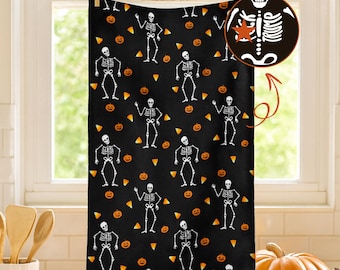 Slightly Subtle Halloween Skeleton Hand Towel, FDT Trump Sucks Pumpkin Towel, Funny Political Decorative Bathroom Decor, Liberal Host Gift