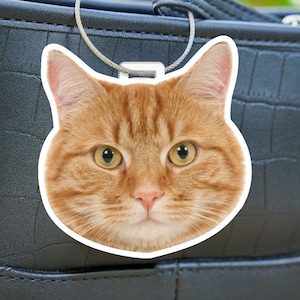 Custom Pet Photo Luggage Tag, Personalized Name Tag for Suitcase, Dog Mom Cat Dad Gift, Travel Accessories, Backpack ID Bag Tag, Pet ID Tag