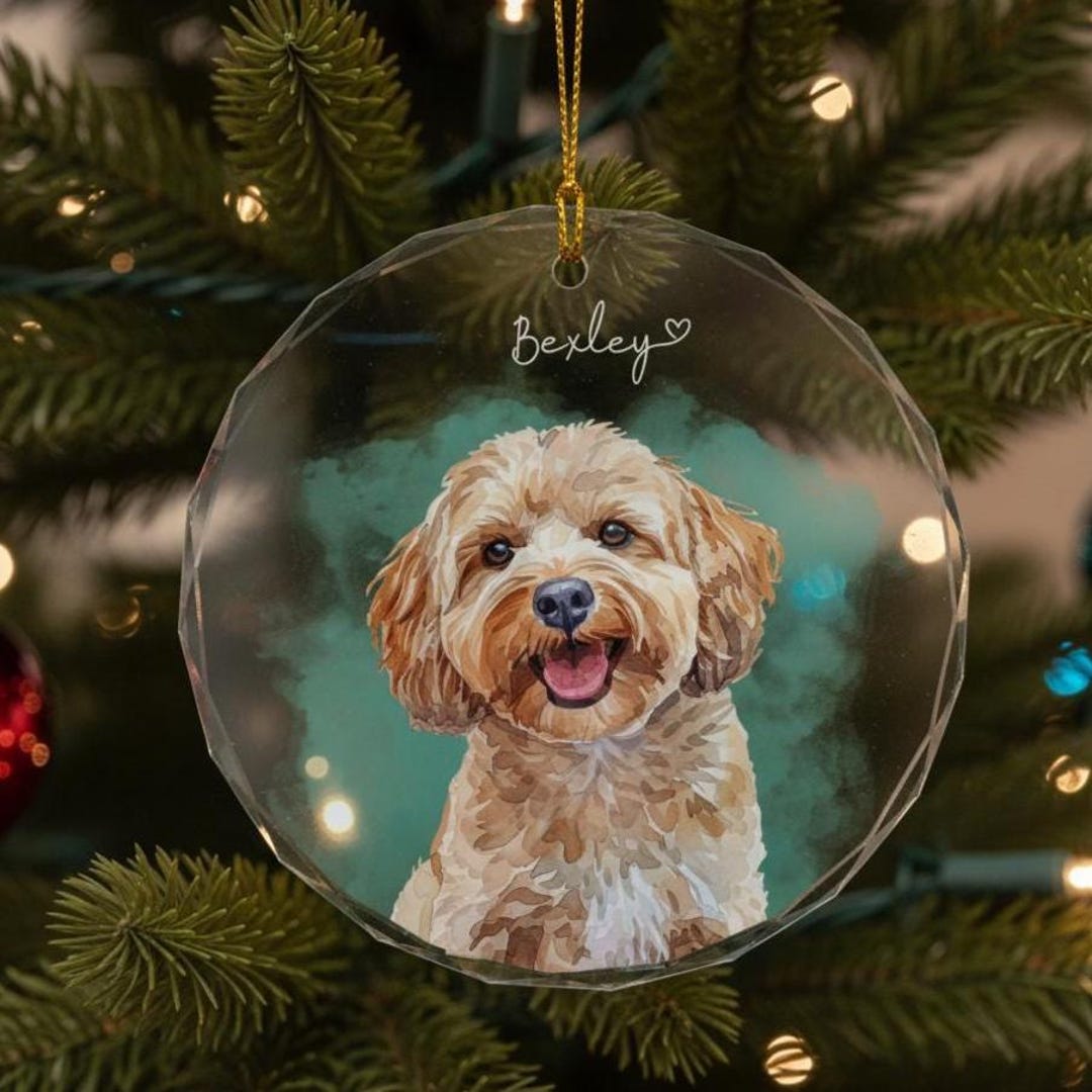 Personalized Pet Photo Memorial Ornament: Custom Dog Cat Remembrance ...