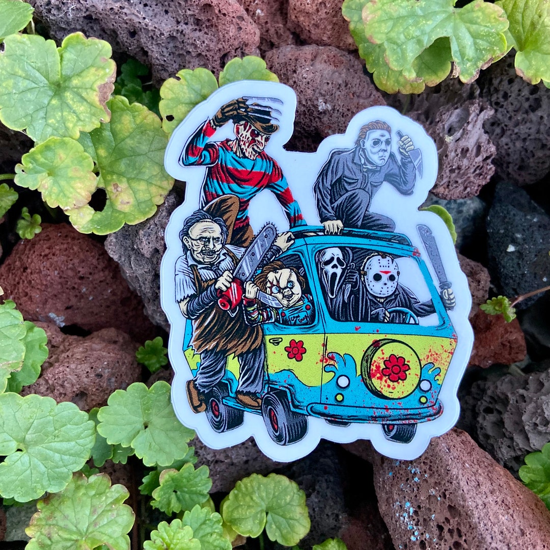 Scary 3D Halloween Toilet Sticker - Horror Movie Character Decal, Waterproof & Removable