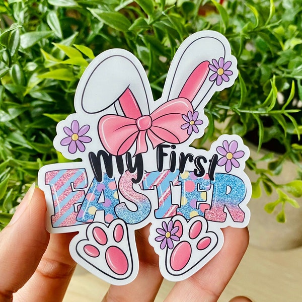 My First Easter Stickers Happy Easter Rabbit Bunny Sticker Easter Basket Gifts for Kids Easter Gifts Bunny Lover Stickers Easter Bunny Decor