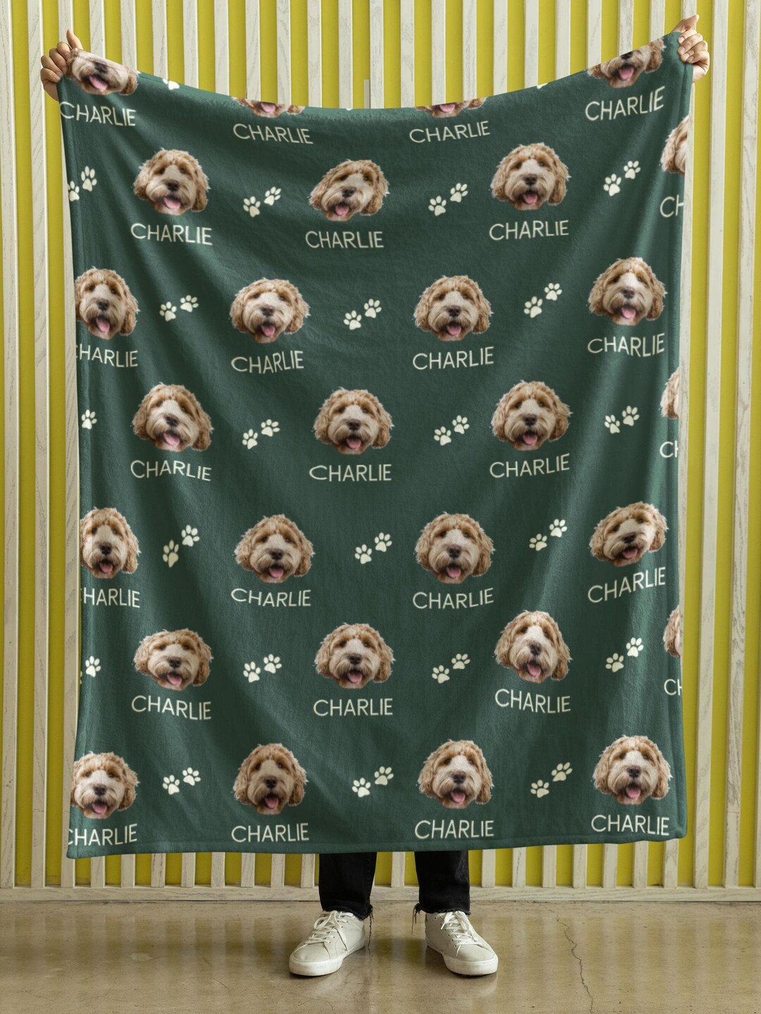 Custom Pet Photo Blanket: Personalized Dog Memorial Gift - Etsy