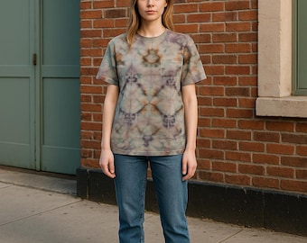 Hand-Dyed Kaleidoscope Tie-Dye T-Shirt | Size Large | Unisex Psychedelic Geode Tee | One of a Kind | Festival Shirt | Strawberry Collective