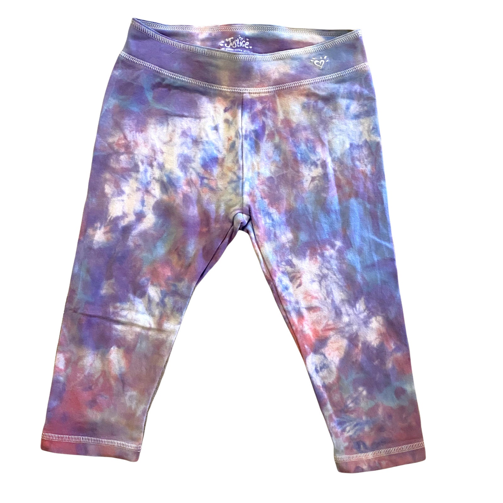 Hand-dyed Pastel Child\'s Size Brand Leggings 6 - Justice Tie-dye Etsy