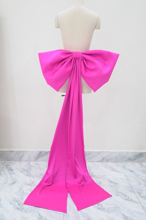 Detachable Wedding Bow: Light Pink Satin Bridal Dress Train - Etsy