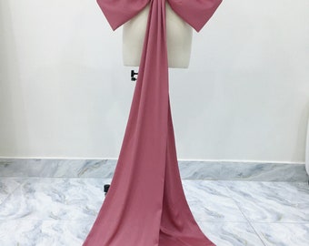 Detachable Wedding Bow: Luxury Satin Bridal Dress Accessory