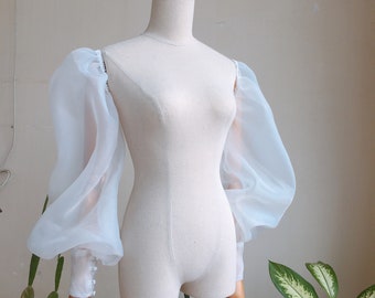 Detachable Organza Wedding Sleeves: Bridal Prewedding Accessory