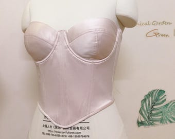 Handmade Silk Satin Bustier Top: Custom Corset