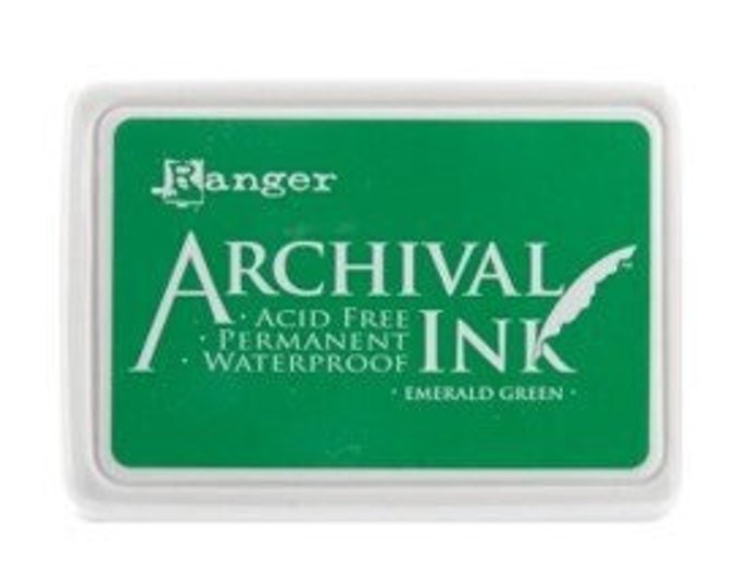 Stamp Ink Pad Emerald Green Ranger Archival Rubber Clear Cling Stamps