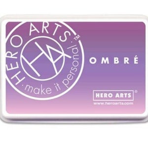 Ombre Ink Pad Hydrangea Pink Purple Multi Color Hero Arts Raised Rainbow Gradient Inking Dye Inkpad Stamping Card Making Embosser Colors