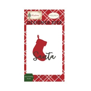 Santa Stocking Metal Image Die Carta Bella Designer Die Cutters Holiday Winter Decor Paper Cutting Tool Card Making Scrapbooking Invitation