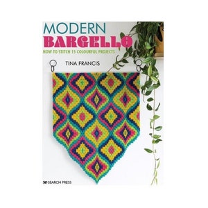 Modern Bargello Paperback Craft How-to Book Technique Project Adventure DIY Learn Yarn Fiber Art Beginner Step by Step Pattern Craft Stitch