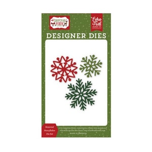 Seasonal Snowflakes Trio Metal Die Set Echo Park Designer Die Cutters Christmas Winter Holiday Paper Cutting Tool Card Making Scrapbooking