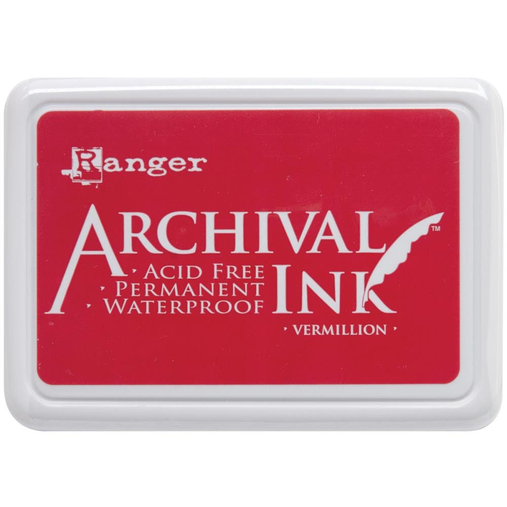 Ink Pad Refill Vermillion Red .5 Oz Re-inker Ranger Archival Rubber/clear  Cling Stamp Inkpad Waterproof Acid-free Color Stamping Scrapbook 