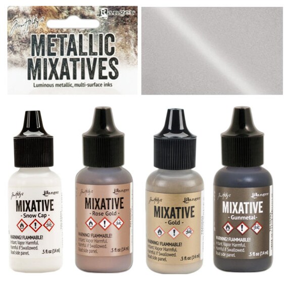 Tim Holtz Alcohol Ink Metallic Mixatives Gunmetal