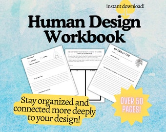 Human Design Workbook  | Human Design Chart | Human Design Chart Reading | Learn Human Design | Chart Reading | Human Design Journal