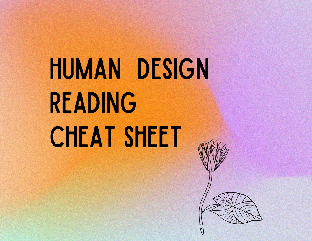 Human Design Chart Reading Cheat Sheet - Etsy