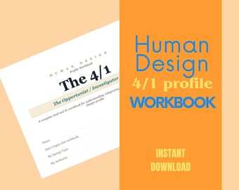Human Design 4/1 Profile Workbook | Opportunist Investigator Guide | Self Study PDF with Journal Prompts