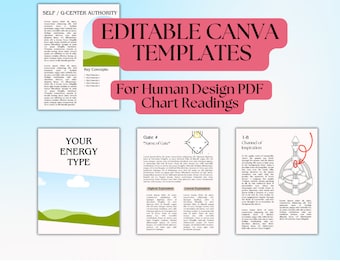 Human Design Canva Templates to create your own readings