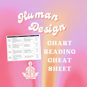 Human Design Chart Reading Cheat Sheet | Read Human Design Charts | Human Design Chart Reading | Human Design Chart Analysis | Human Design
